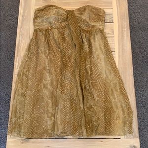 Gold Strapless Dress - Express Size 8 (Runs small)
